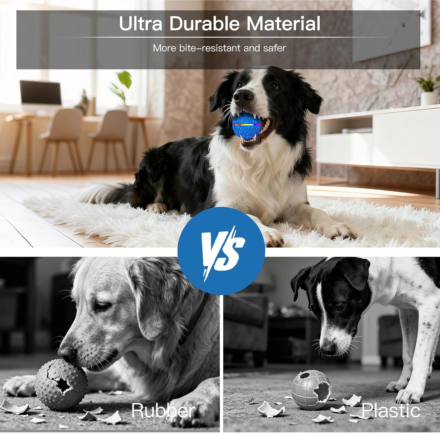 Royal Blue Mini — ultra durable, bite-resistant E-TPU material