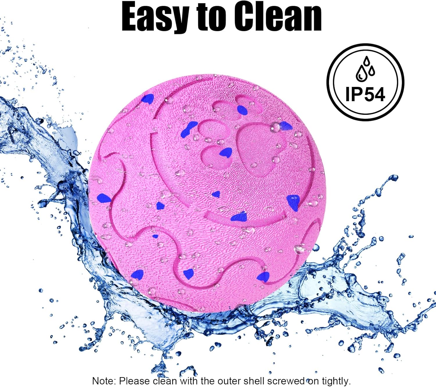 Hot Pink Pro — easy to clean, IP54 waterproof E-TPU ball