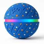 FetchSphere Mini Royal Blue — RGB LED ring at the equator with rainbow glow